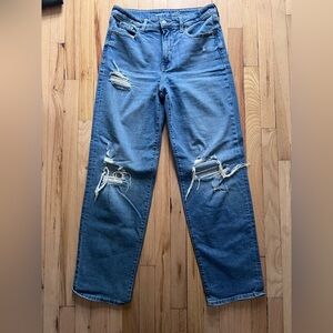 Old Navy Womens Relaxed Blue Jeans